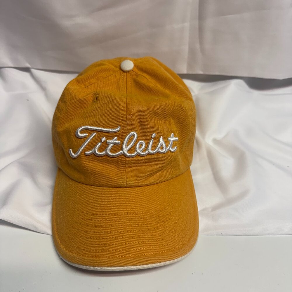 Titleist Orange Adjustable Golf Hat Cap